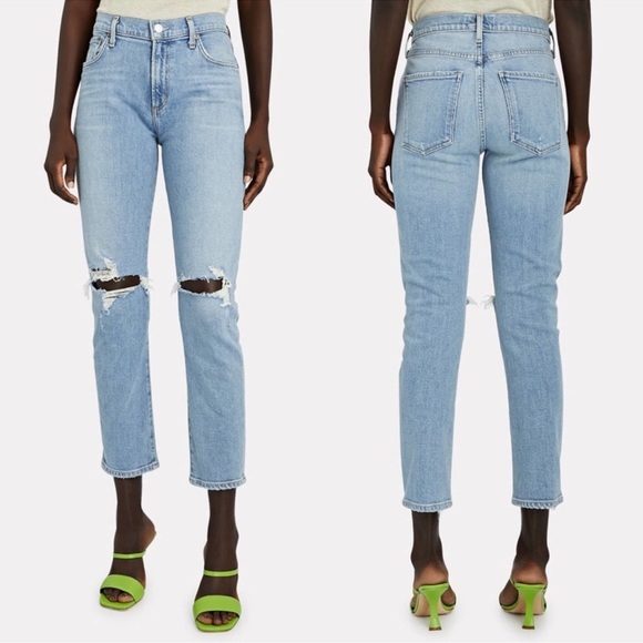 Agolde Toni Pristine Blue Mid Rise Straight Leg Jeans Women’s Size 26 - Picture 2 of 12